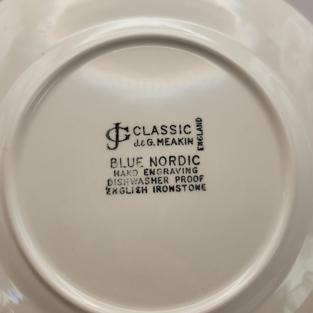 VTG J&G Meakin England Classic Nordic Ironstone. Set of 3 Dessert Plates. - Picture 4 of 6